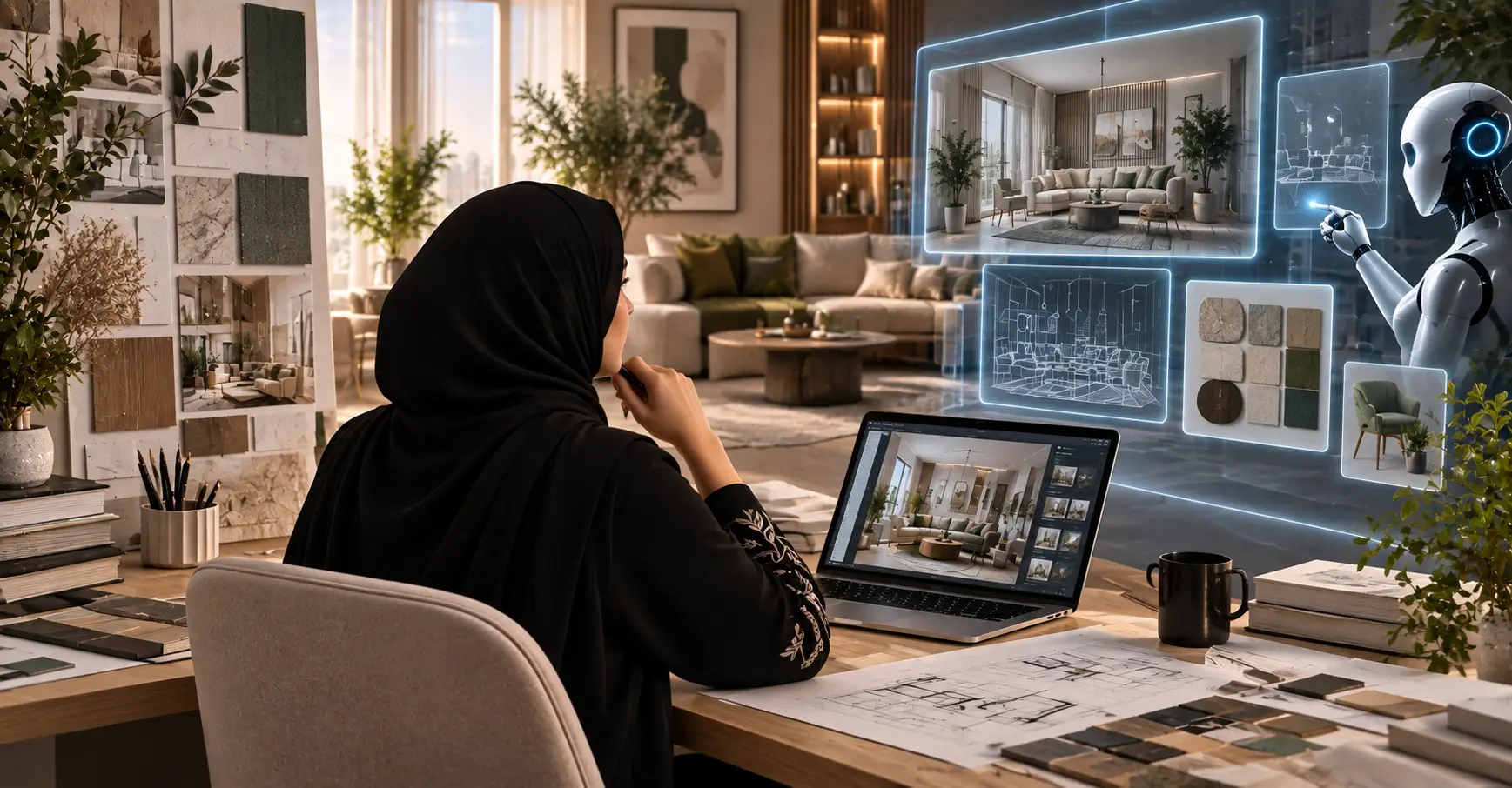 مستقبل التصميم الداخلي مع الذكاء الاصطناعي